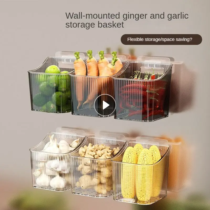 Kitchen Basket Multi-functional Design Easy Installation The Actual Popular Garlic Ginger Onion Storage Innovative Storage Rack