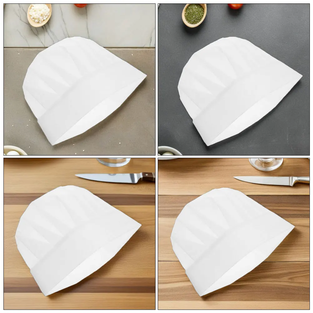Chapeau de Chef en papier jetable, 30 pièces, capuchon de cuisine non tissé de qualité alimentaire, sûr pour la cuisson et la cuisson