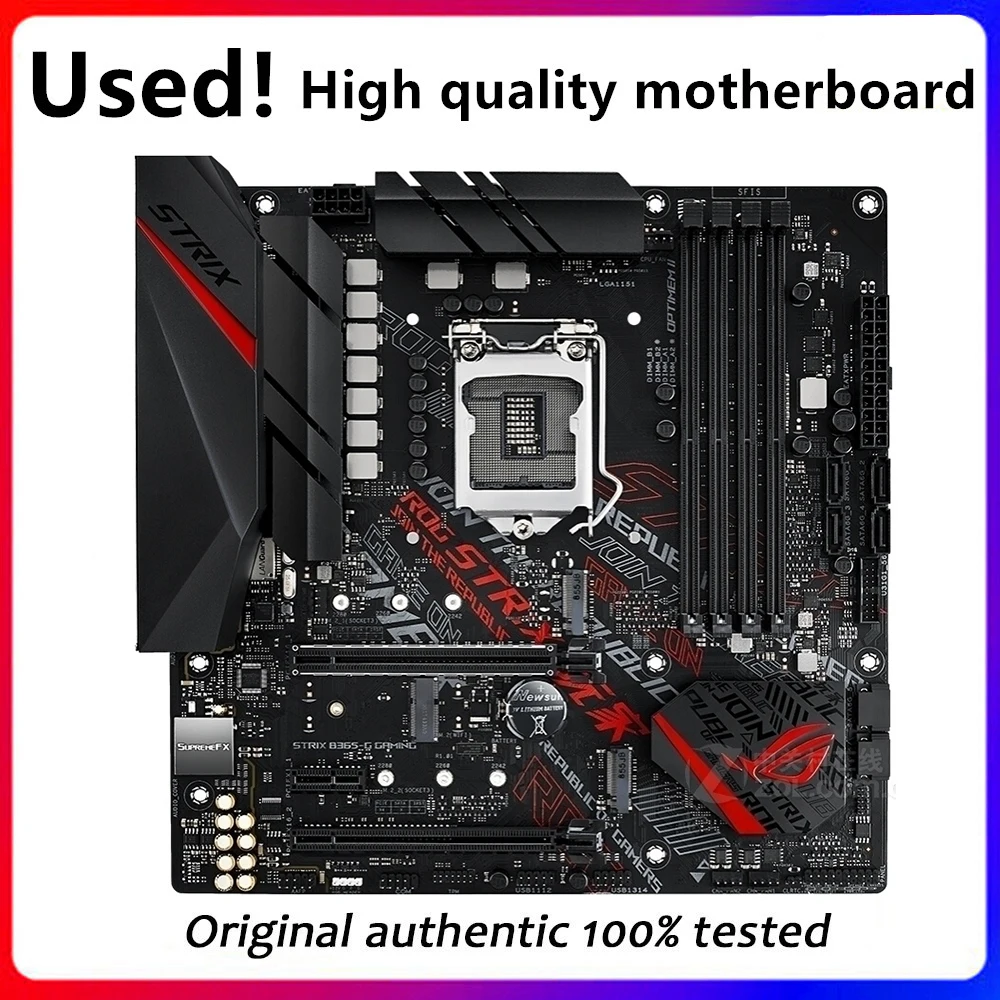 For Asus ROG STRIX B365-G GAMING  Original Used Desktop Intel B365 B365M DDR4 Motherboard LGA 1151  i7/i5/i3 USB3.0 SATA3