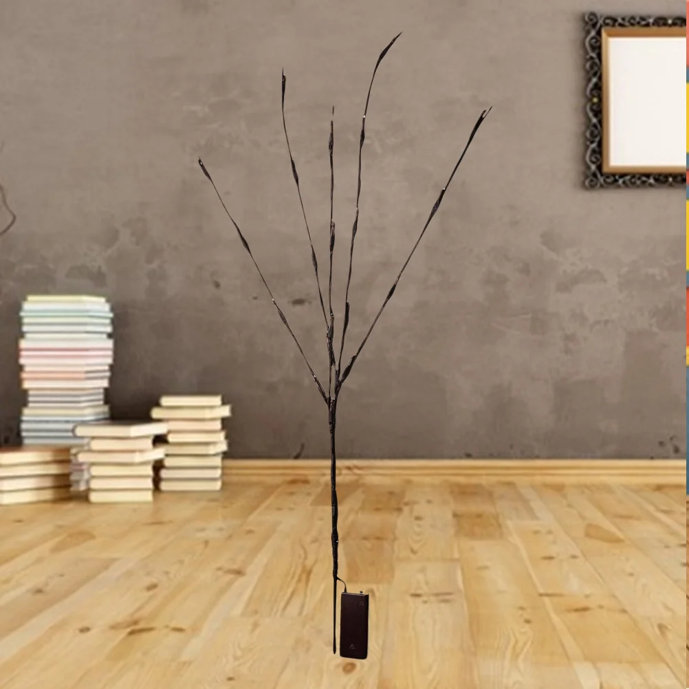 2 قطعة أضواء فرع 20 Led بالطاقة الصفصاف الاصطناعي غصين ضوء الزخرفية للمنزل عيد الميلاد الديكور شجرة بيضاء دافئة #6