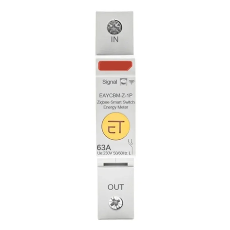 AC62-1P TUYA APP Zigbee Metering Protector Smart Energy Power Consumption Kwh Meter  Circuit Breaker Time Relay Switch
