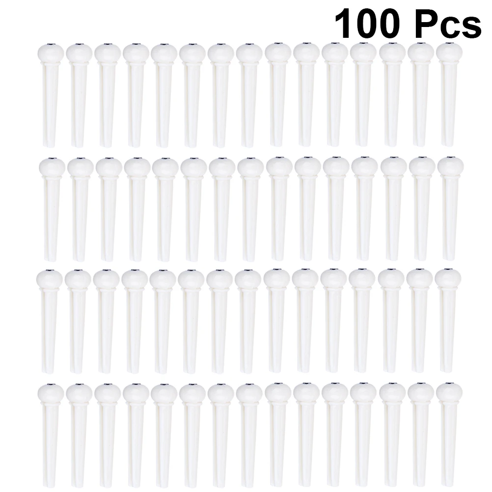 

100 Pcs String Cone Acoustic Guitar Bridge Pins Bass Pegs Ballad Replacement Accessories