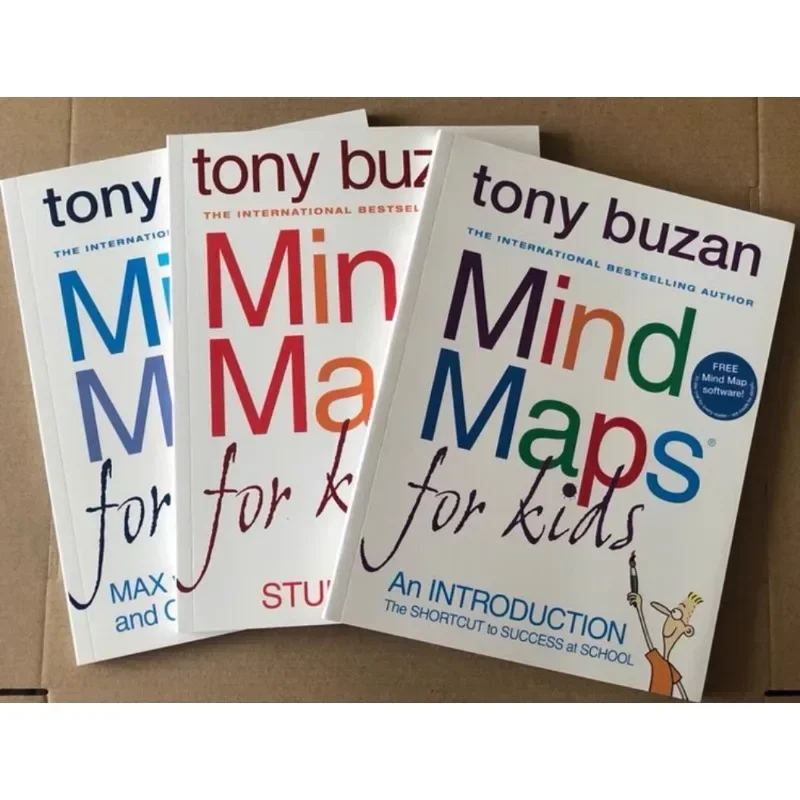 

3-книги Tony Buzan: карты разума для детей. Книги с картинками на английском языке для детей. Книги для изучения английского чтения.
