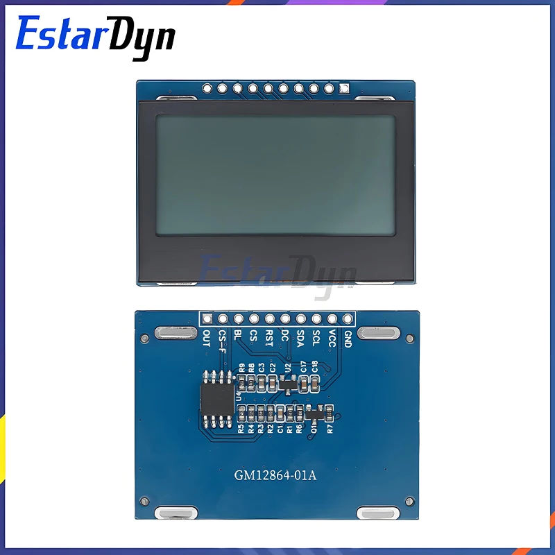 Estardyn 12864 SPI módulo LCD 128X64 SPI ST7567A COG placa de pantalla gráfica Panel LCM 128x64 pantalla de matriz de puntos para Arduino
