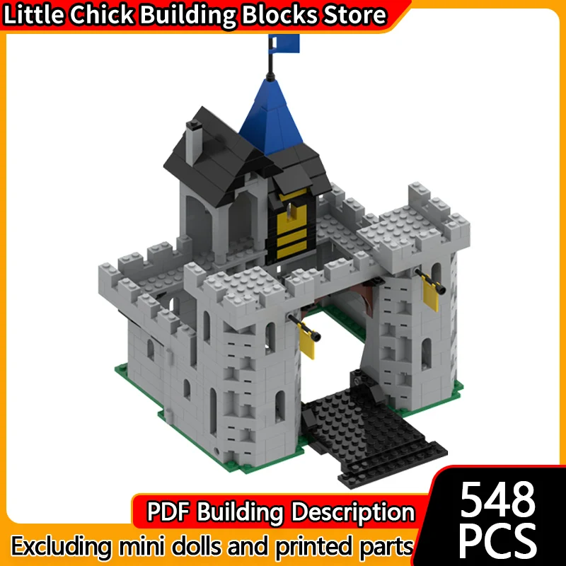 

Medieval Castle Model MOC Building Bricks Fortress Entrance Modular Technology Children Holiday Gifts Assemble Toys Suit