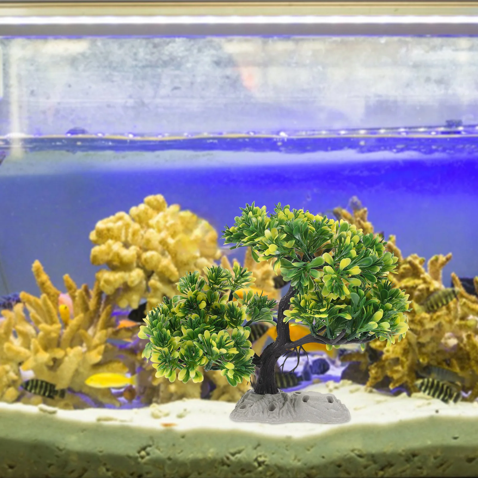 

Small Pine Tree Simulation Fish Tank Landscape Artificial Plastic Plant Aquarium Decoration Realistic Aquarium Plants Fish Tank