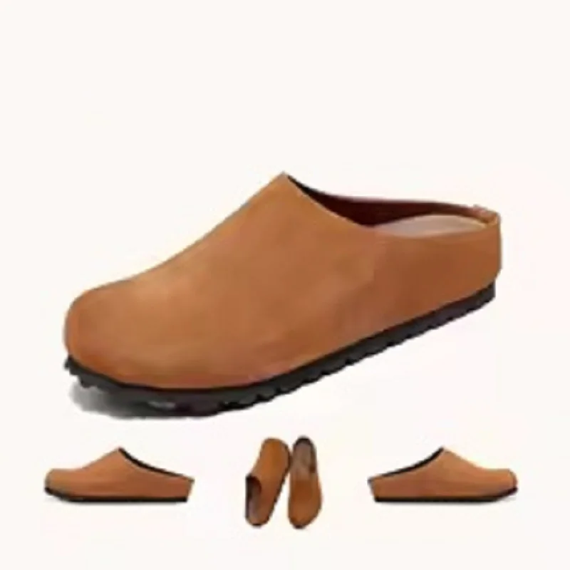 Birkenstck New Women Men Clogs Suede Slippers Fashion Cork Footbed Leather Slippers Classic Mules Soft Antiskid House Slippers