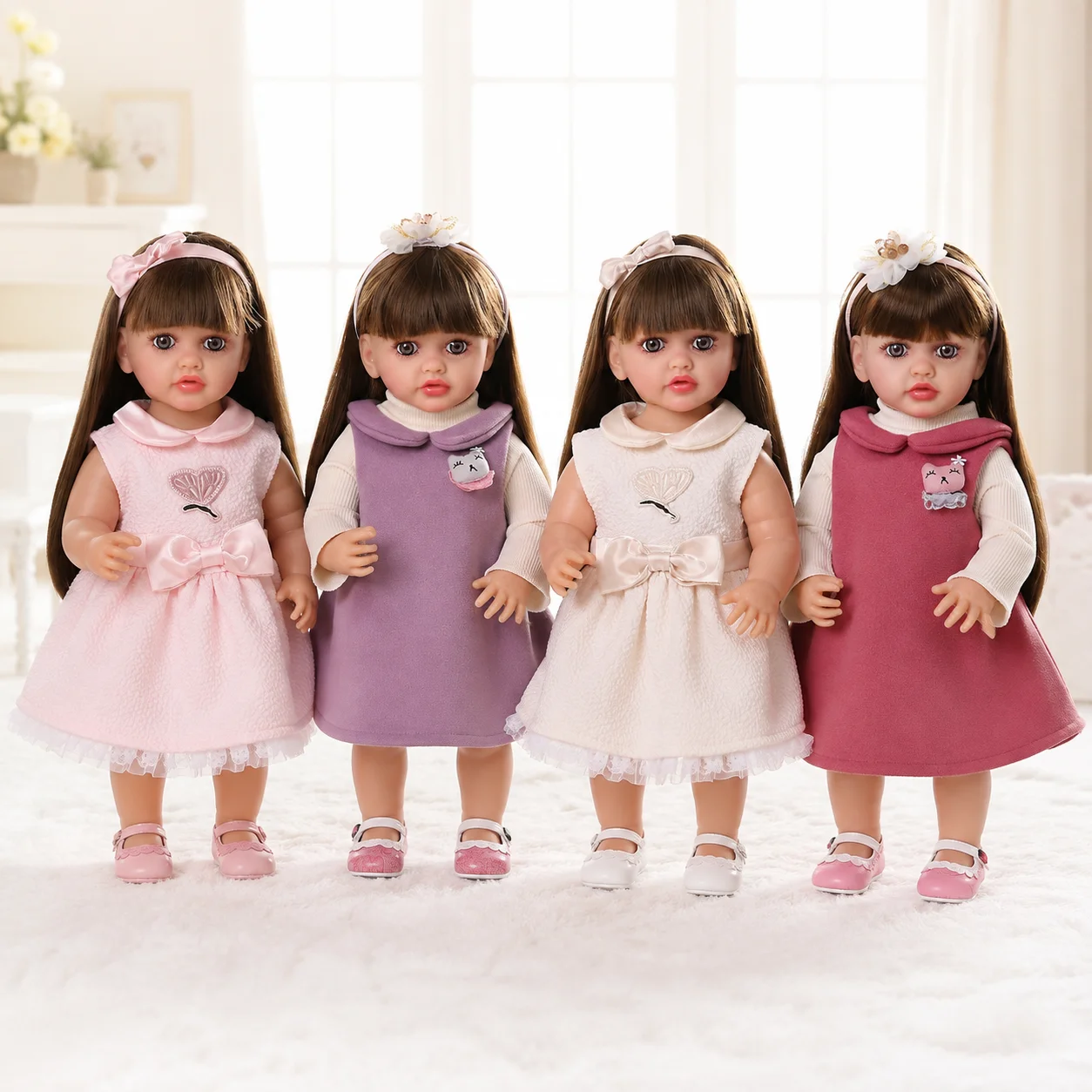 Puppenkleidung für 55 cm (22 Zoll) Babypuppen, Kleid für Reborn-Babypuppen, Kleidungszubehör, Kleidungsset für American Girls Puppen