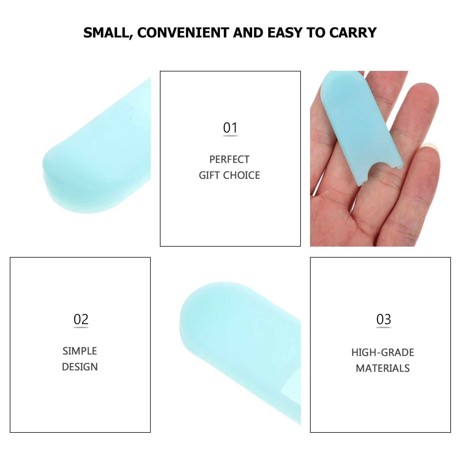 

2 Pcs Saxophone Finger Rest Support Thumb Cushion Mat Saxaphone Accessory Sky-blue