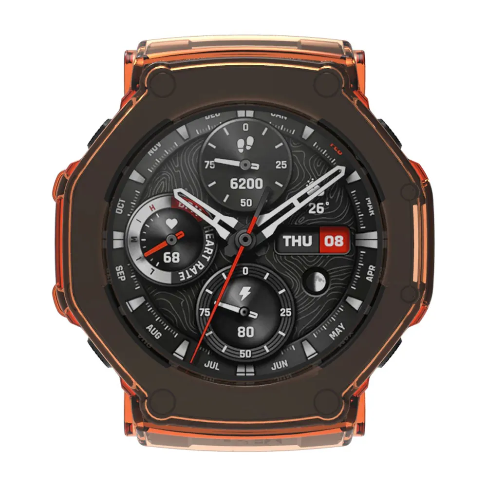 حافظة واقية 2 في 1 + واقي شاشة زجاجي لساعة Amazfit T Rex 3 TRex 3 غطاء حماية ممتص للصدمات من الزجاج المقسى