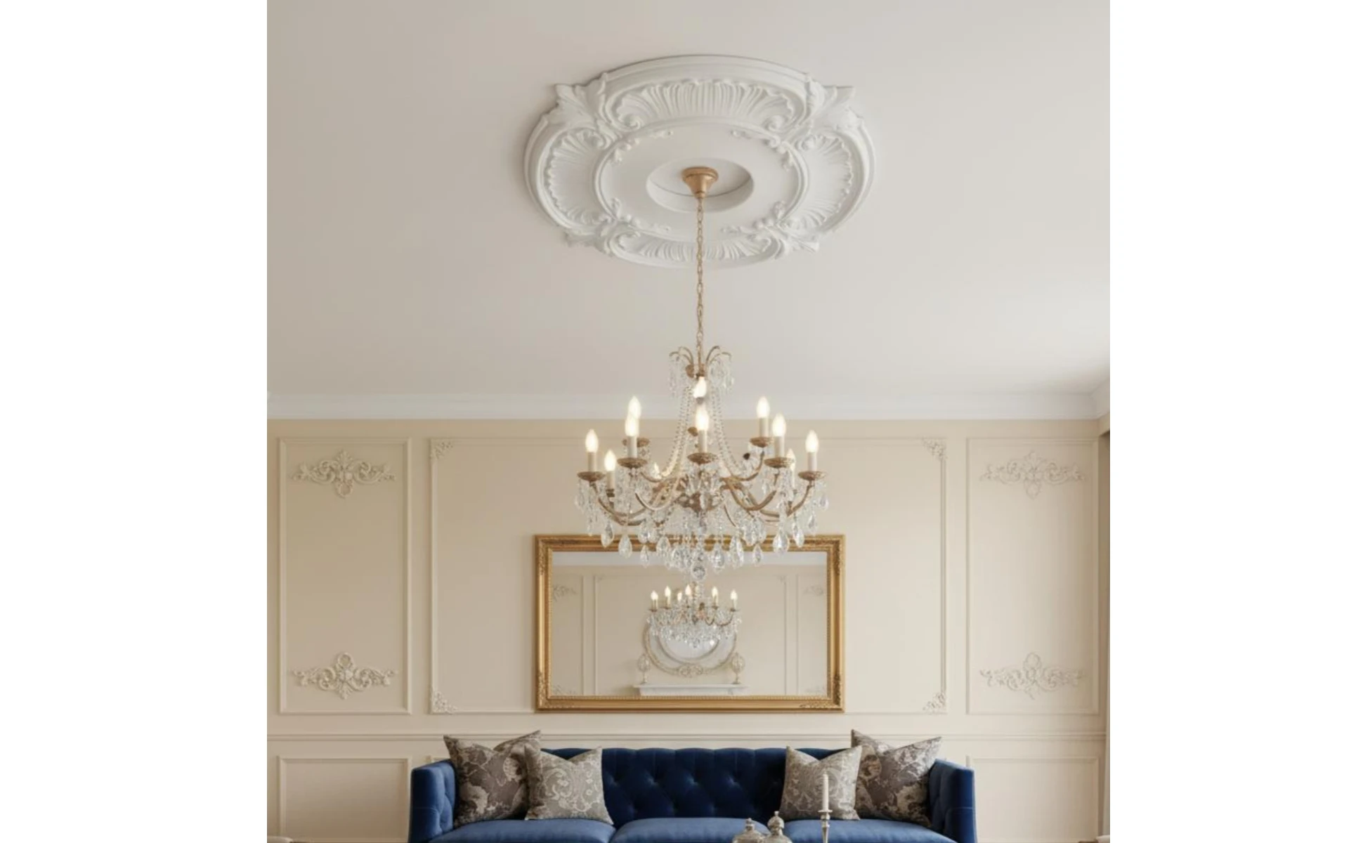 Round PU Ceiling Medallion Scroll Decorative Ceiling Medallion Light Plate Lightweight Trim Collar Easy to Install Round PU Ceiling Medallion Scroll Decorative Ceiling Medallion Light Plate Lightweight Trim Collar Easy to Install