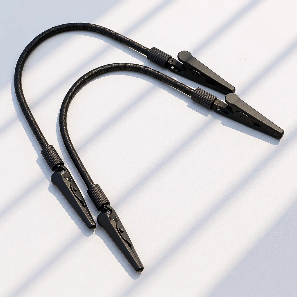 

2pcs Golden Soldering Wire Fixing Tool Double Ends Alligator Clamps Photo Holder Metal Wire Clips for Pictures Memo