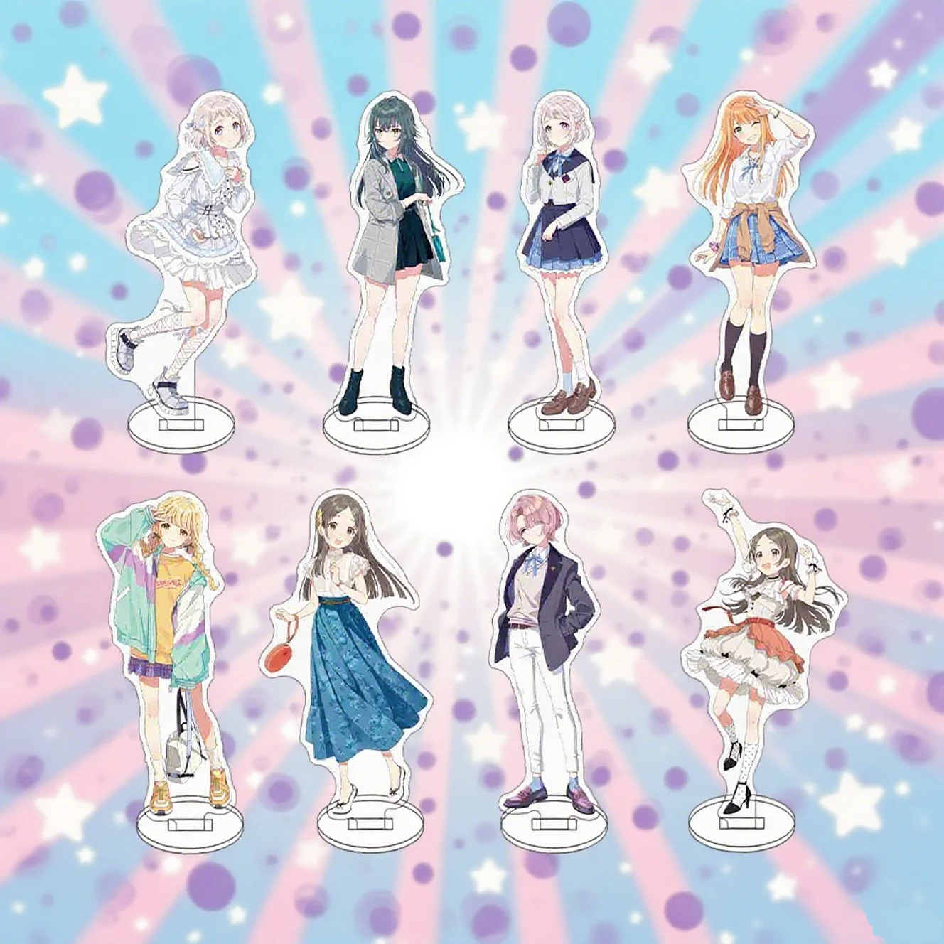 لعبة "Gakuen Idolm@ster حامل أكريليك 15 سم فوكاي ساكي فوجيتا كوتون على طراز الرسوم المتحركة يقف هدايا عيد الميلاد لصديق العلامة التجارية #1