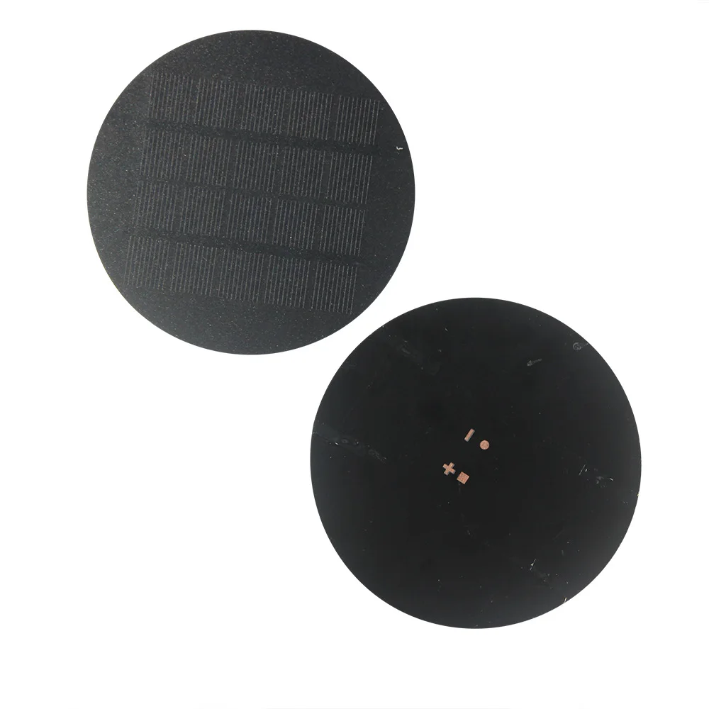 20Pcs/Lot 110MM 1Watt Round PET Monocrystalline Solar Panels 200mA Epoxy Circular Solar Cells for 3.7-5V Battery Charger