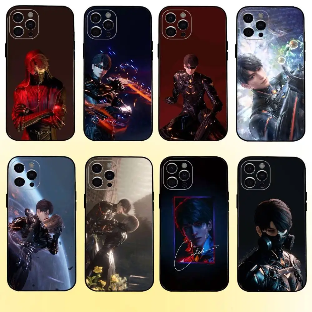 

Love And Deepspace Caleb Phone Case For iPhone17,16,15,14,13,12,11 Plus,Pro Max Soft Black Cover