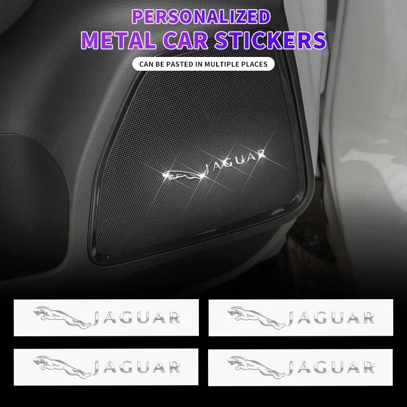 

2/5/10pcs Car Logo 3D Metal Stickers Decorative Accessories For Jaguar E-Pace I-Pace X-Type XFR XE XF XJ F-Type F-Pace XKR