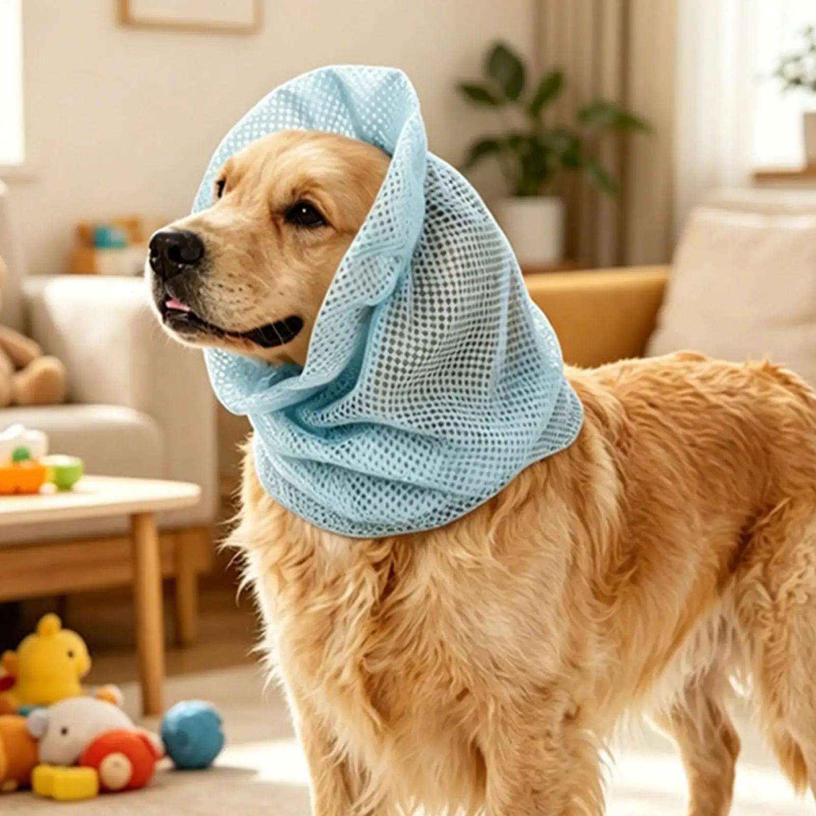 Hunde-Ohrenschutz: Atmungsaktiver Netzschutz gegen Mücken, Leichte Ohrenschützer für Sommer, Wandern, Spazierengehen und Fellpflege – Detail 2