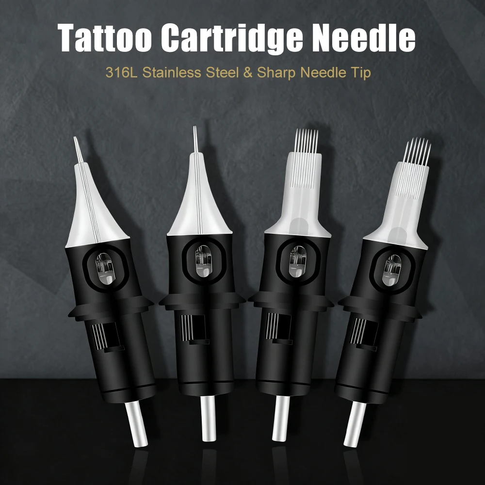 

10PCS Tattoo Cartridge Needles RL RS CM M1 Round Liner Disposable Sterilized Eyebrow Lip Makeup Needles For Tattoo Machine Pen