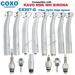 COXO-Fibra Óptica Alta Velocidade Turbina Dental, Rotor de Ar, Torque de Ar, Cabeça Grande, Acoplador LED, 6 Pinos, KAVO, NSK, SIRONA, WH