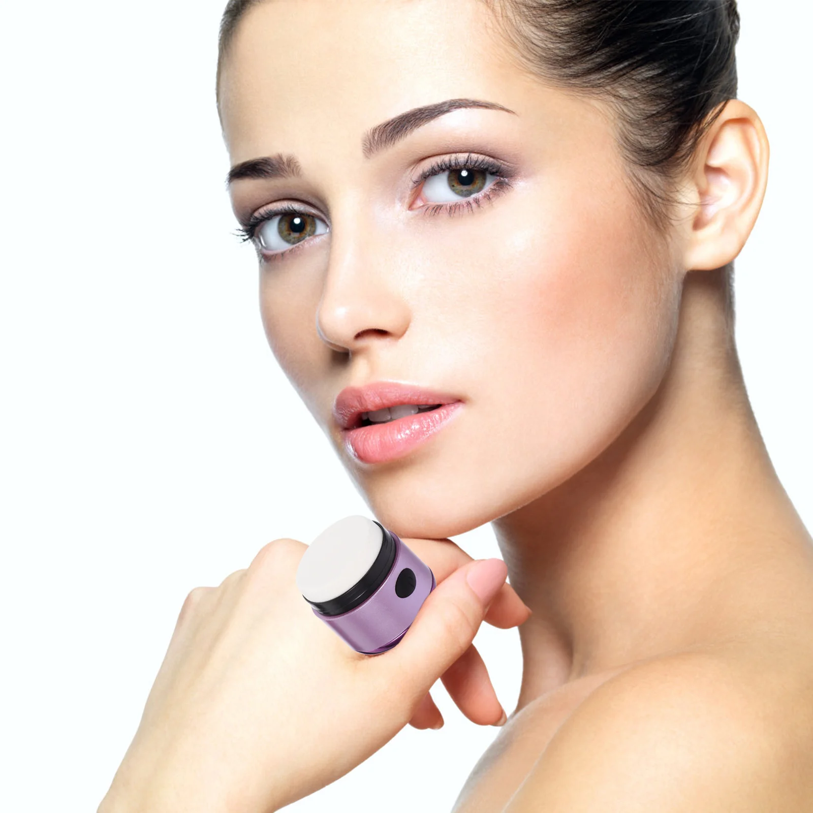 خلاط مكياج الوجه الكهربائي الاهتزازي، قاعدة كريم الأساس، مسحوق تدليك كهربائي محمول