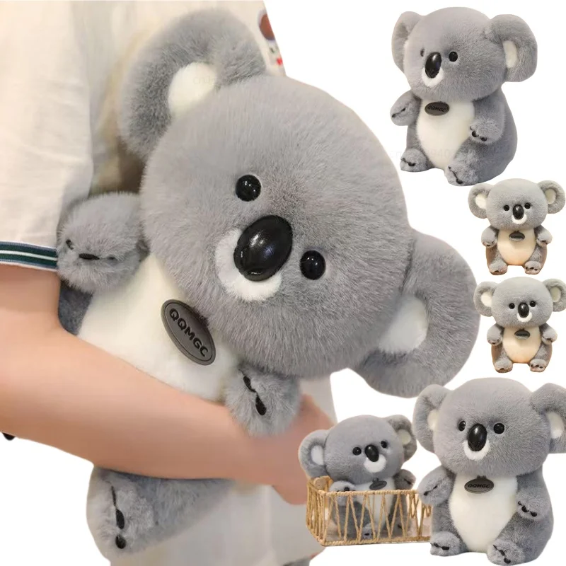 

New Stuffed Animal Gray Koala Plush Toys Adventure Koala Doll Super Soft Pillow Birthday Christmas Gift for Children Decor