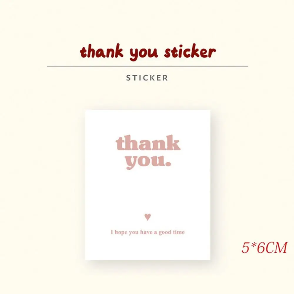 100Pcs Thank You Stickers Rectangular Label Sticker for Gift Package Express Delivery Delicate Fashion Sealing Stickers