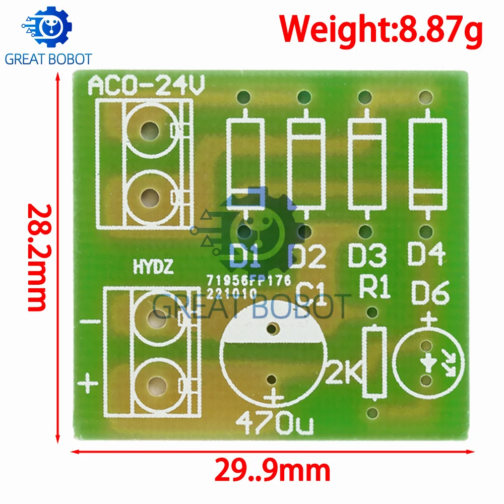1pc BS 1N4007 Full-Wave Bridge Rectifier Kit: AC-DC Converter Module for DIY Electronics Projects