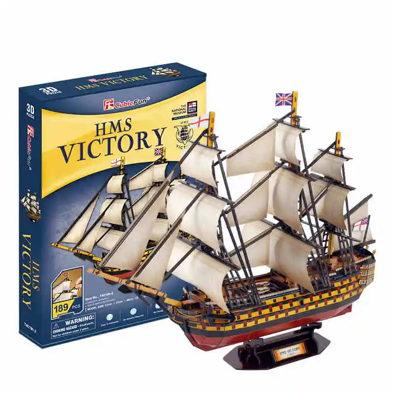 Handmade 3d Puzzle Assembling Ship Model Royal Victory Diy Paper Model Three-Dimensional Ship Model Toy Gift T72