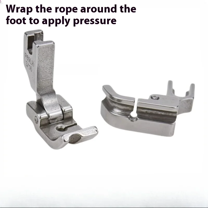 Juego de pies para tubería de cable de acero P69LH/RH | Accesorio de revestimiento de cables industrial para bucles de cinturón y encuadernación de costuras