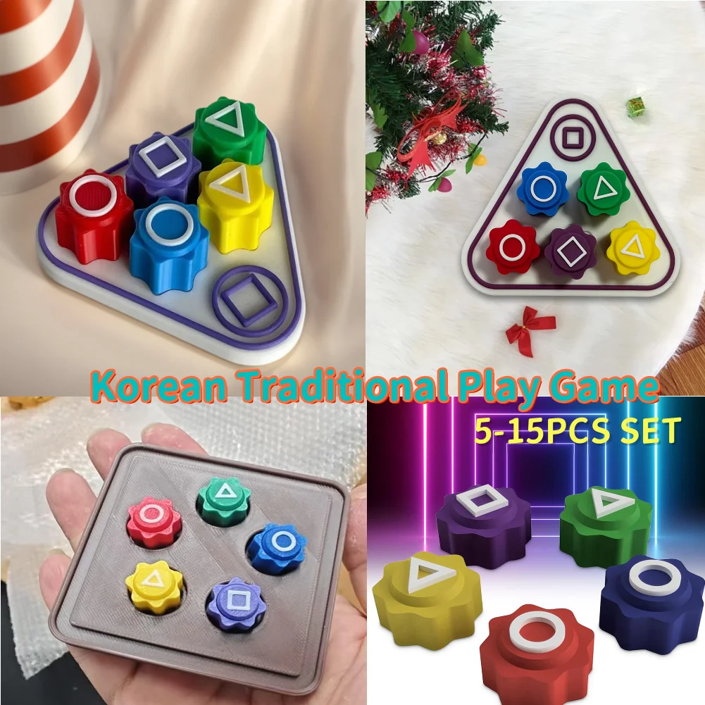 5-15PCS Gonggi Korean Game Stone Catching Toy Gonggi Squid Gong Gi Game Korean Gonggi Game Jack Stone Pebbles Set Fun Stress Rel