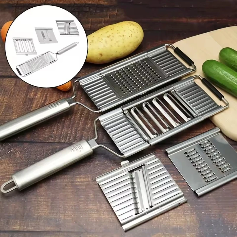 

Stainless Steel Shredder Cutter Vegetable Grater Portable Manual Vegetable Slicer Easy Clean Multi Purpose Kitchen Accesories
