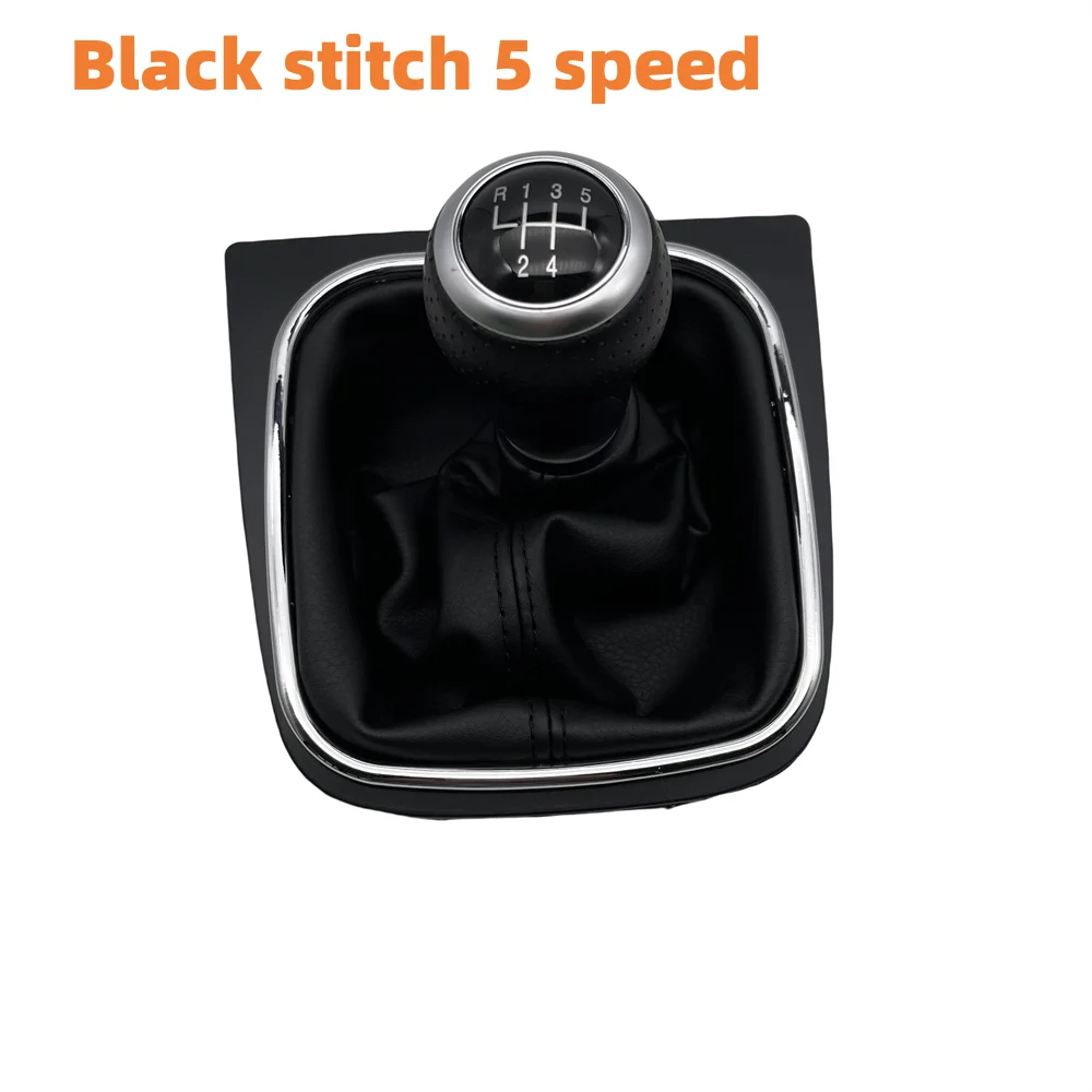 5/6 Speed Gear Shift Knob Lever Stick Gaiter Boot Cover For VW Jetta 5 6 GOLF 6 VI MK5 MK6 5KD 711 113 5KD711113