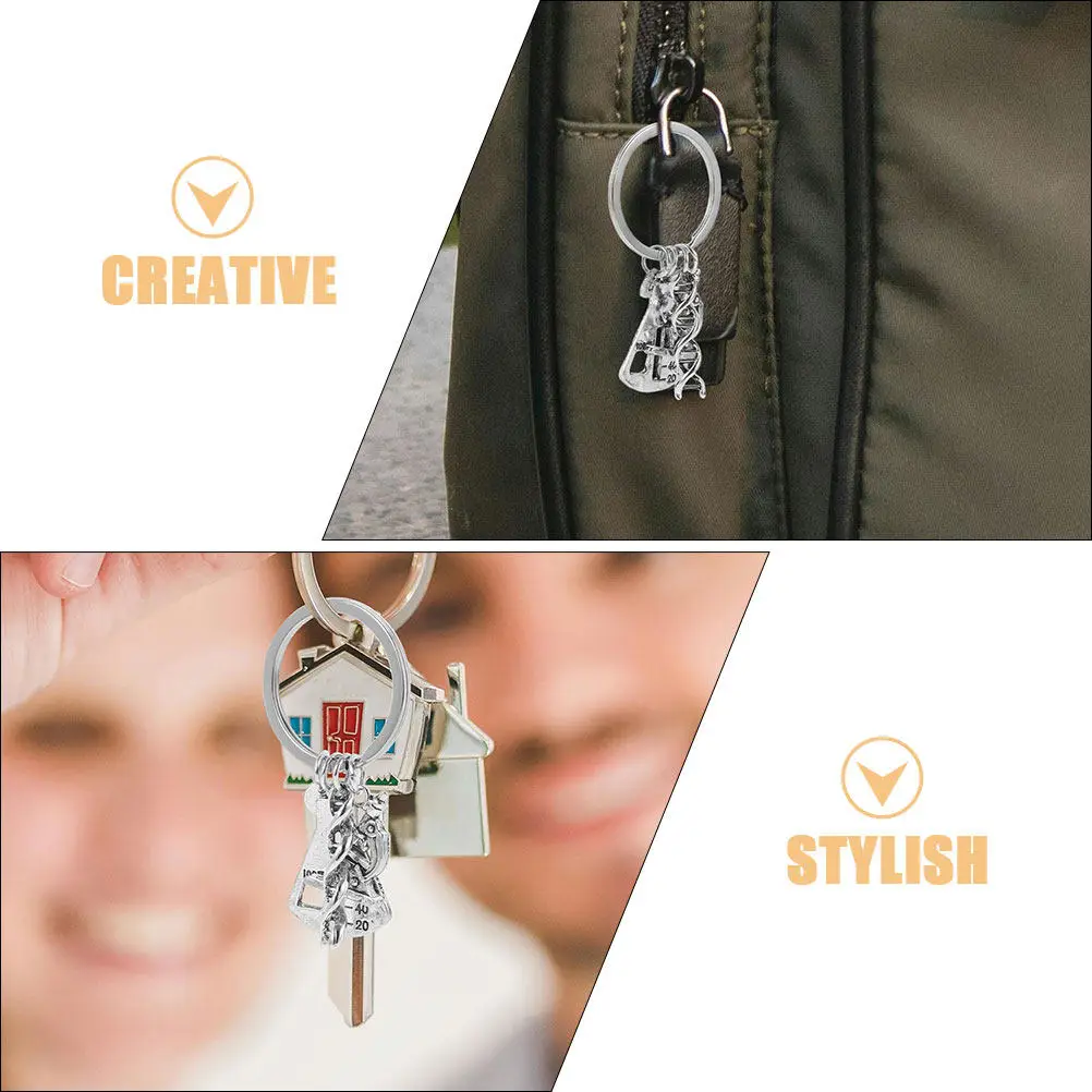 2Pcs Science Keychain Chemistry Molecular Structure Symbol Gifts Biology Teacher Accessories Microscope