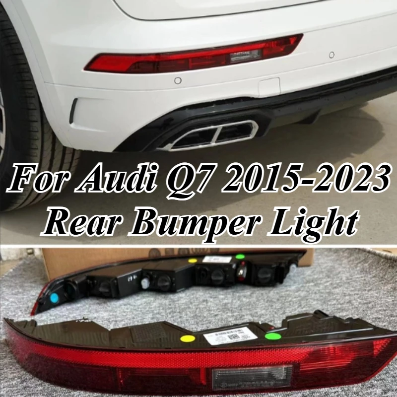

Для Audi Q7 2015-2023 комплект фонарей заднего бампера, корпус противотуманной фары, крышка дымчатого черного цвета, сменные аксессуары из АБС-пластика