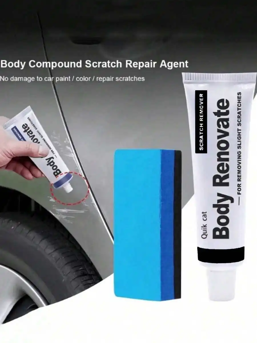 Car Scratch Repair Paste With Polishing Compound And Abrasive Pad For Auto Paint Scratch Removal