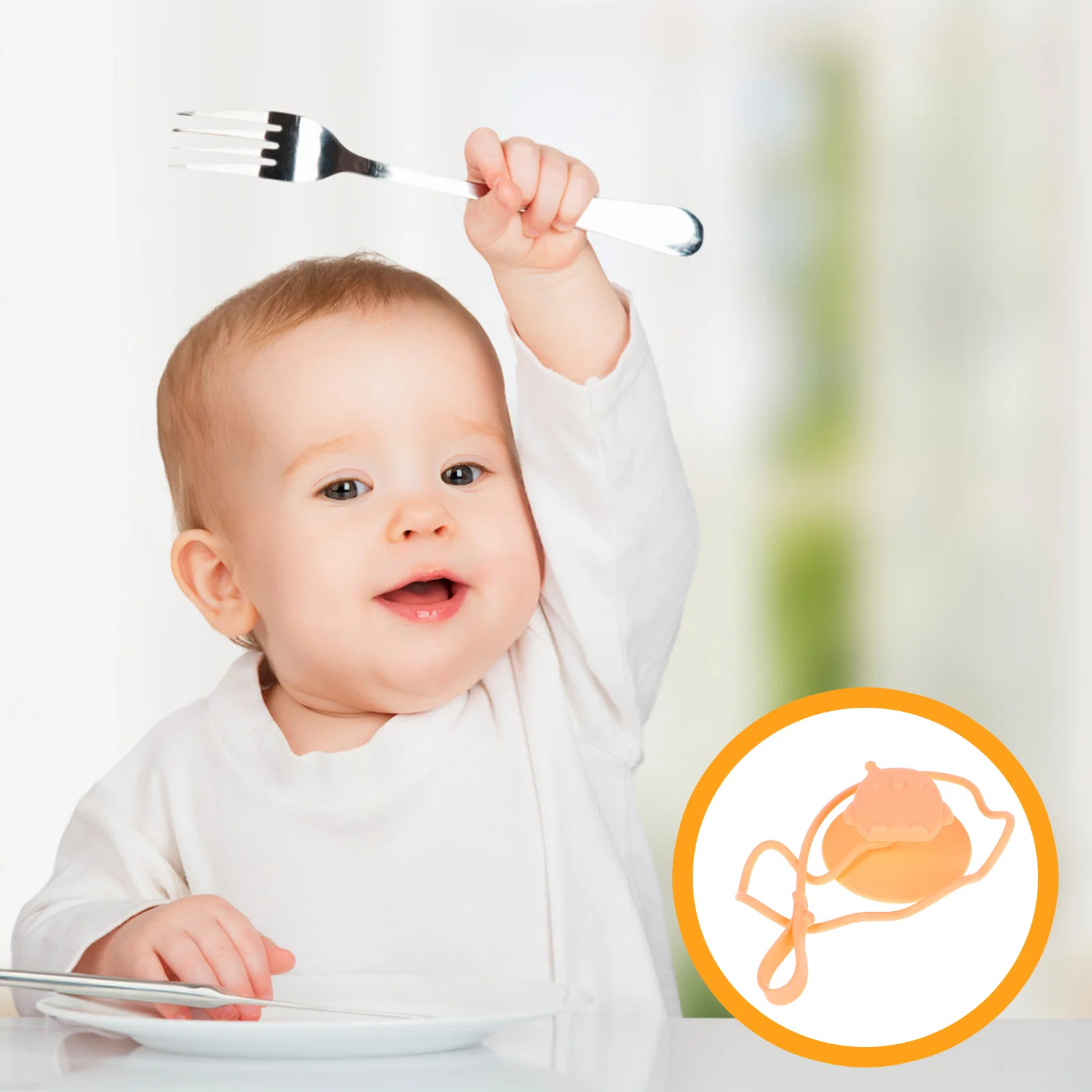 

2Pcs Silicone Pacifier Strap Anti-Lost Chain Easy Clean Safety Clip for Stroller Car Seat Crib Toy Strap