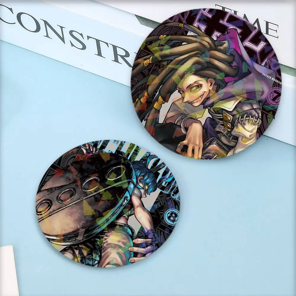Japanese Anime G-Gachiakuta Button Pins Backpack Clothing Decor Brooch Cartoon Science Fiction Badge Laser Jewelry