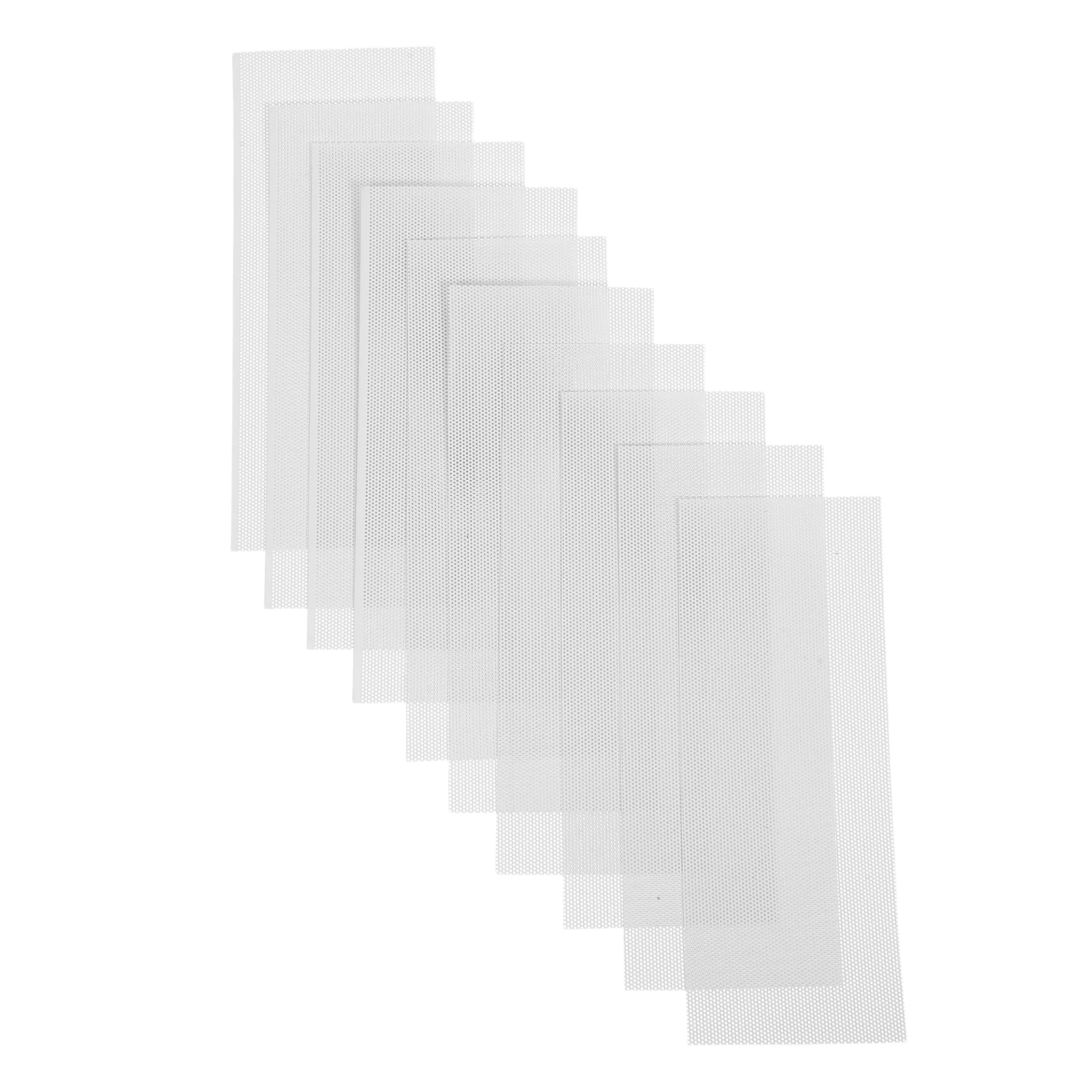 

10pcs Pvc Eye Mesh Sheets White Plastic For Diy Fursuit Mask Crafts Cosplay Props Animal Costume Making Material Unobstructed