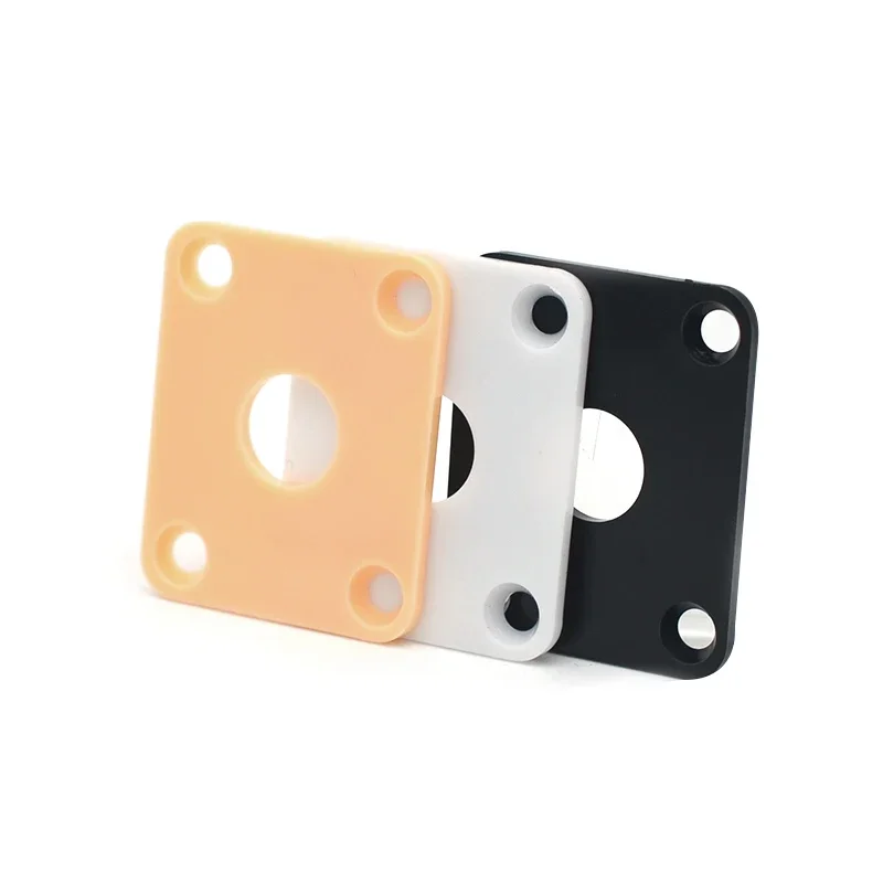 

2Pcs Plastic Square Guitar Jack Plates JackPlate Cover for LP Electric Guitar Yellow Black White