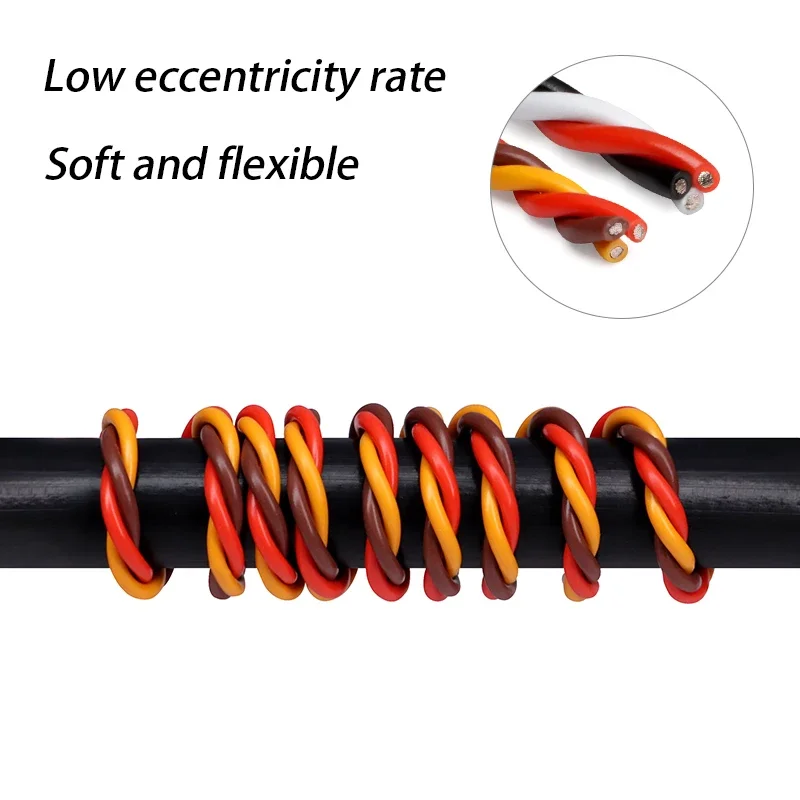Twist Servo Extension Cable JR Futaba Twisted Wire 22AWG 26AWG Cord Lead 30Cores 60 Cores Copper Wire for RC Model Accessories