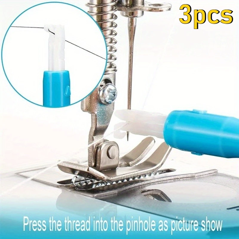 3pcs Sewing Machine Needle Threader Stitch Insertion Tool Automatic Threader Quick Sewing Threader Needle Changer
