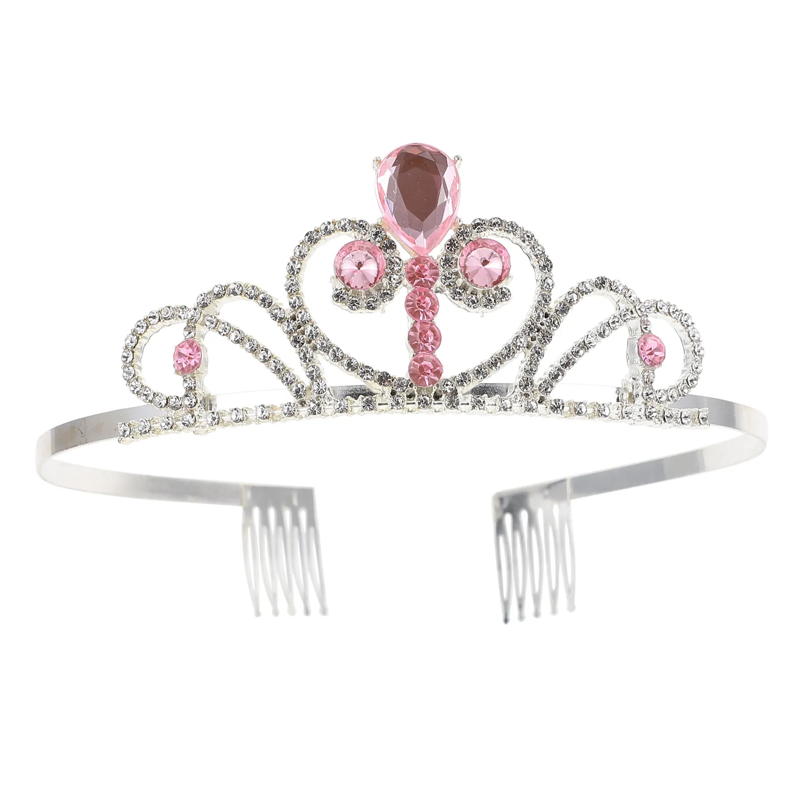 

1Pcs Kids Crown Delicate Crystal Crown Headdress Birthday Party Hairband Hair Decor Elegant Hair Ornament Kids Photo Props