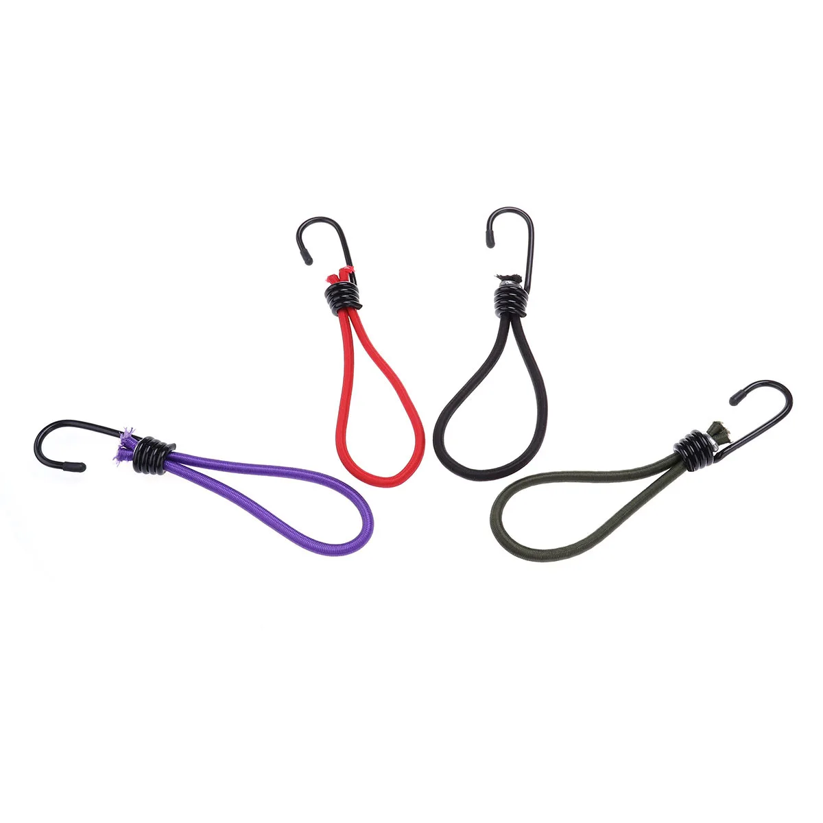4pcs 19Cm Bungee Hook Rope Heavy Duty Elastic Cord For Tent Outdoor Camping Hiking Mountaineering Gear Elastic Hook Cord