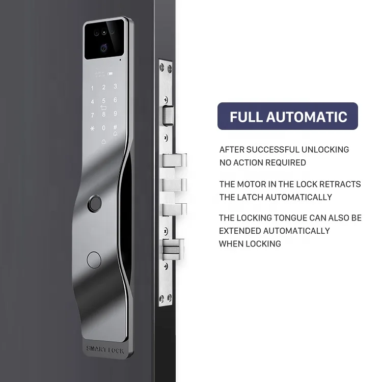 3D Face Recognition Smart Lock With Tuya Wifi Fingerprint Video Intercom Biometric Fingerprint Password Digital Smart Lock