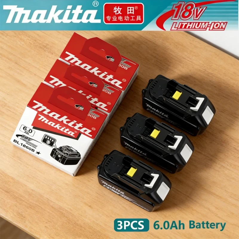

Original Makita100% battery 18V 6.0Ah rechargeable battery, replacing Makita BL1830B L1840B L1850B L1860B,power tool battery
