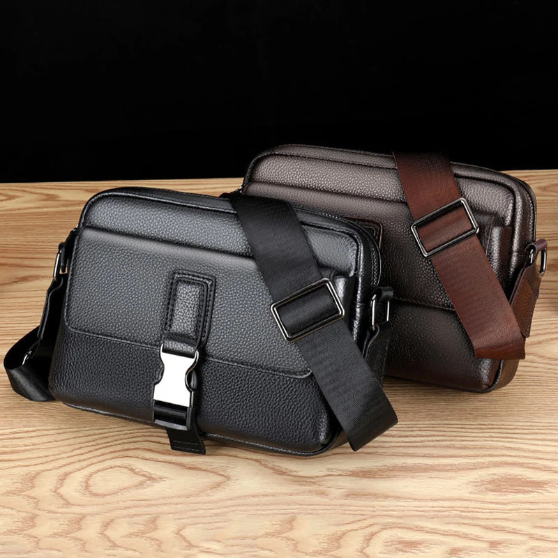 Designer Upscale Men\'s Bags Casual Crossbody Shoulder Bag for Men Travel Bag Genuine Leather Purse Man Strap Messenger Bags 2022