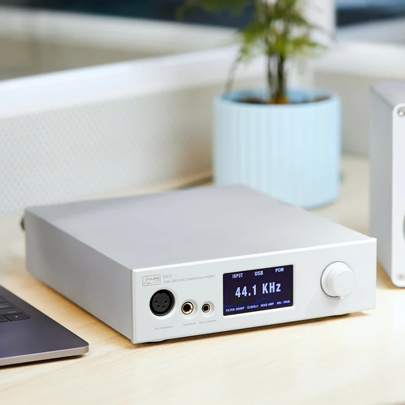 YuLong DA11 ES9038PRO DSD512 DAC 768kHz Decoding Amp Preamplifier Desktop dekoder Headphone Amplifier