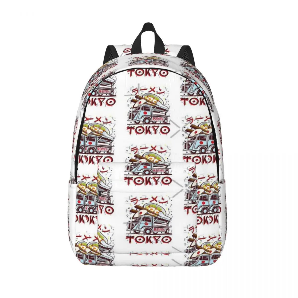 Auténtico camión de comida de ramen japonés de los años 90 en Tokio Japón Mochila simple y elegante Bolsas de mochila de lona