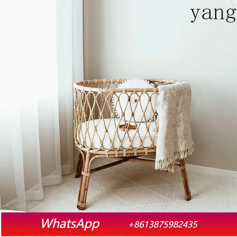 LH1 rattan woven retro pure handmade natural rattan woven small bed