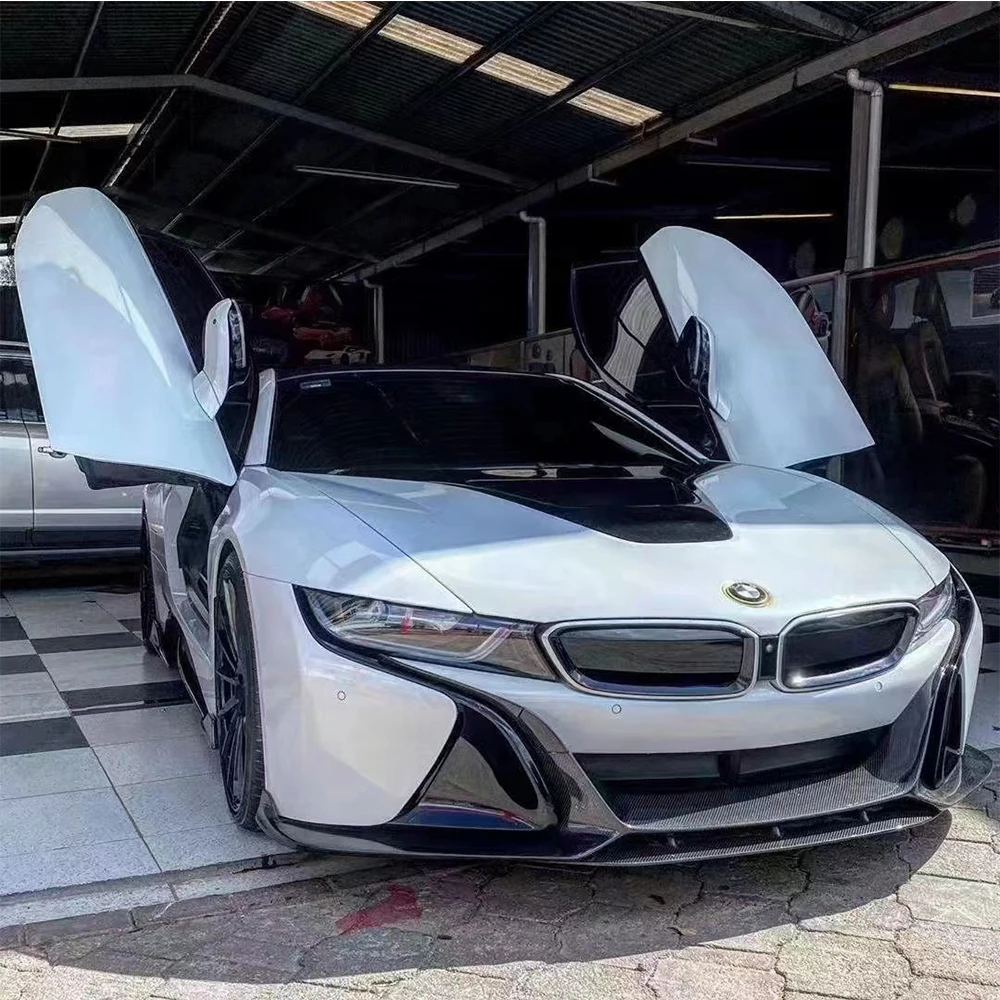 Real Carbon Fiber Front Bumper Chin Lip Spoiler for BMW I8 2014UP